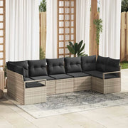 Set Divano da Giardino 7 pcs Grigio chiaro polyrattan 3355201