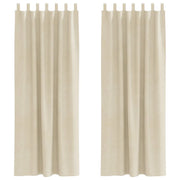 Tende Oscuranti | Tende Blackout 2 pz Crema 140 x 225 cm Velluto