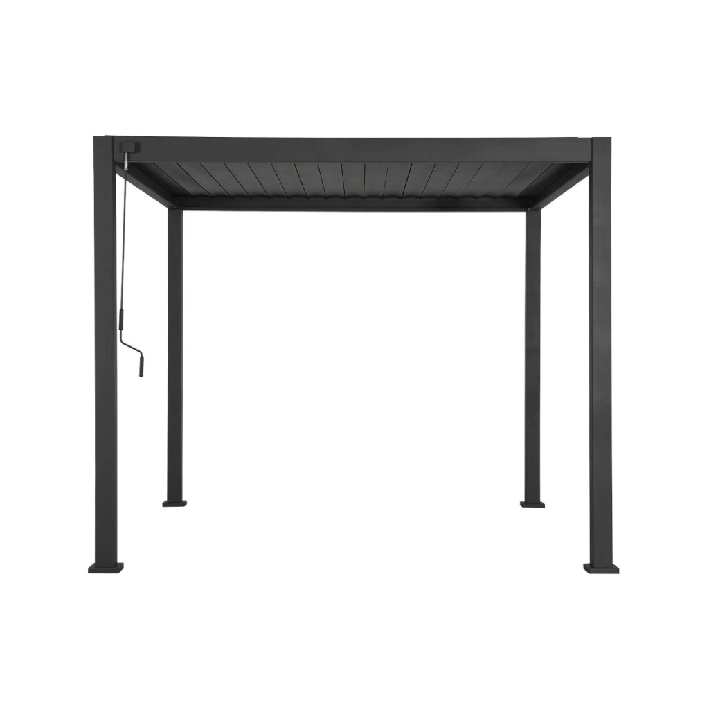 Pergola bioclimatica 3x3m in alluminio con lamelle orientabili,
