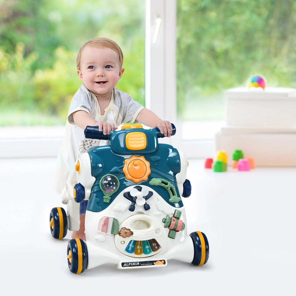 Primi passi 3 in 1 per bambini, Centro attivit¨¤ per bambini con luci e musica, Blu