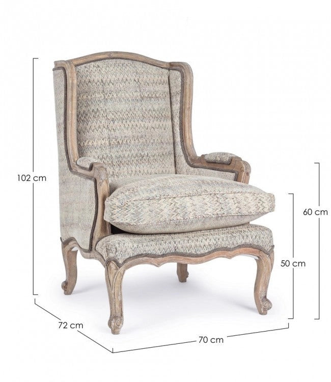Poltrona 70x72x102h cm Elodie