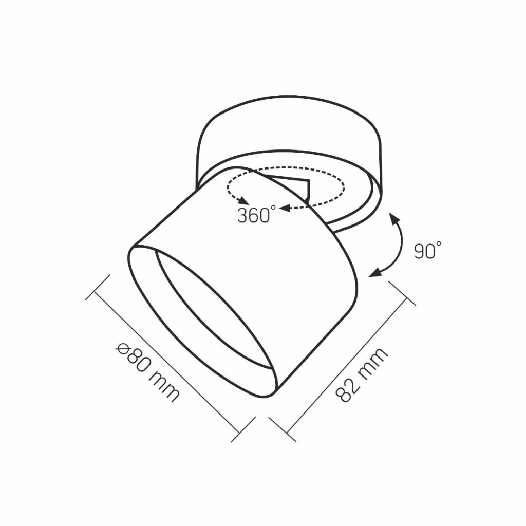 Faretto soffitto orientabile bianco 1xGX53 Videx Spotlight