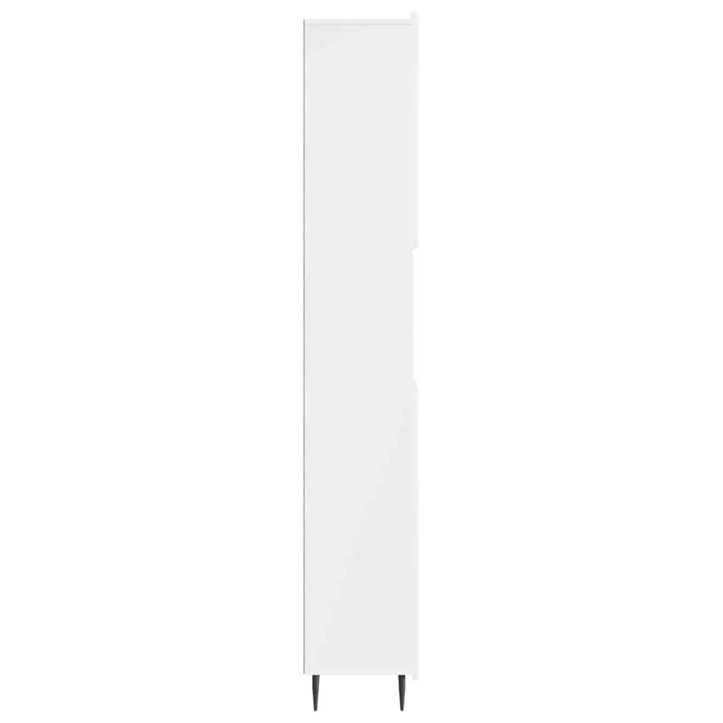 Armadio da Bagno con Ripiano Aperto ZWOLLE Bianco Lucido 896379