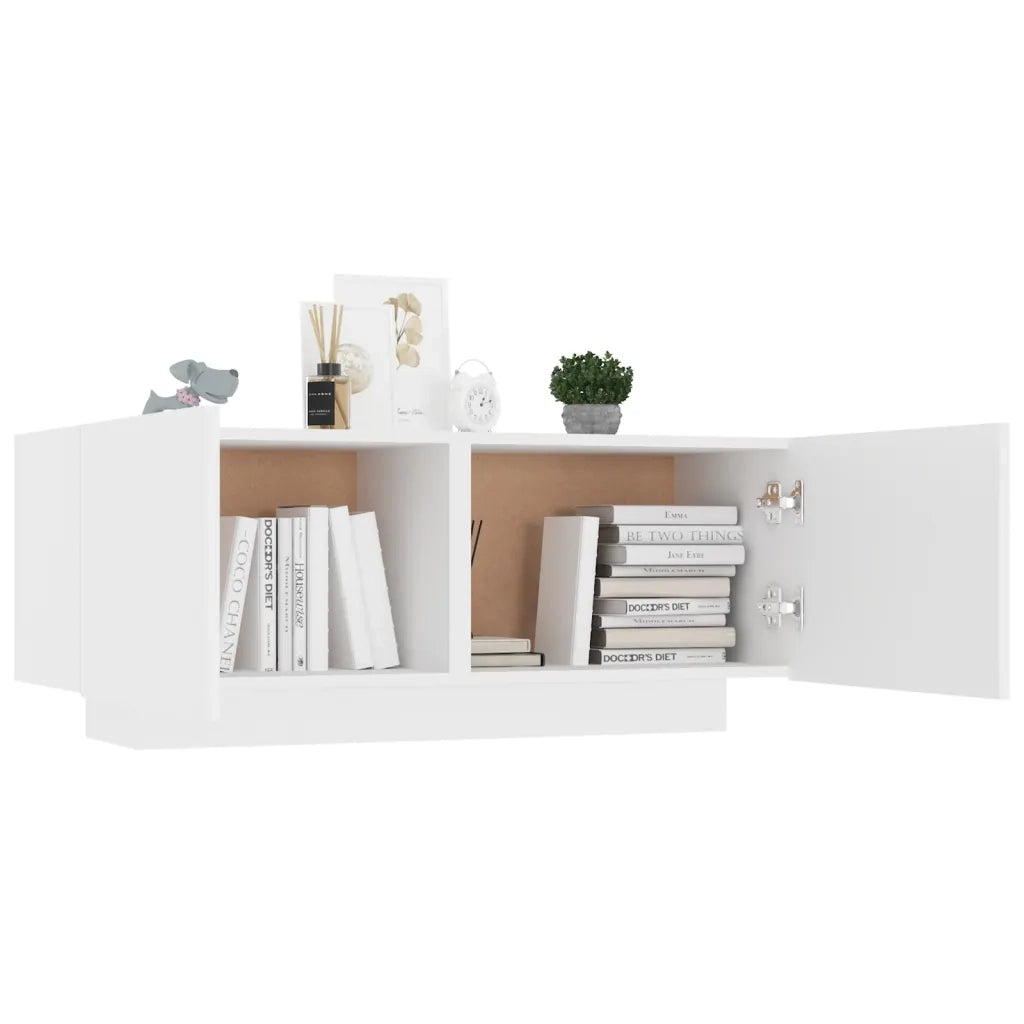 Comodino Bianco 100x35x40 cm in Legno Multistrato cod mxl 31269