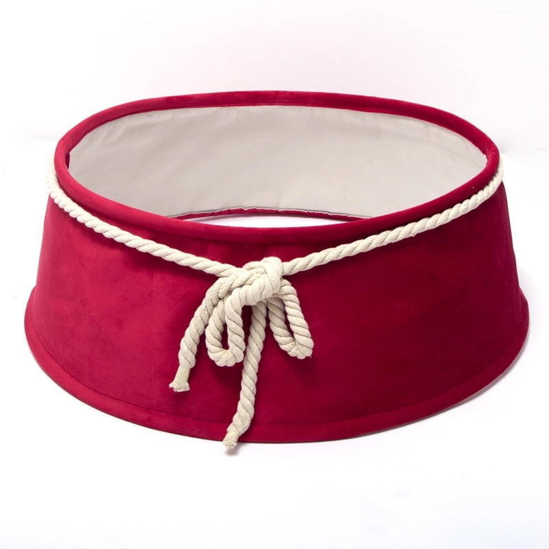 COPRIBASE ALTO ALBERO VELLUTO ROSSO 65X53X23CM.