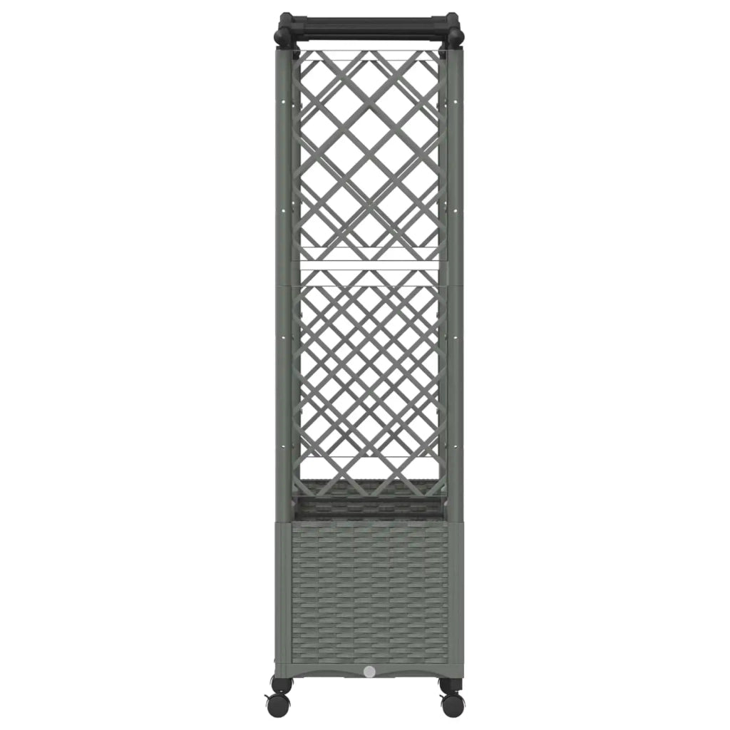 Letto Rialzato con Griglia e Tetto Grigio Chiaro PP 3423103