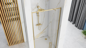Porta Doccia Rea Rapid Swing Gold 100
