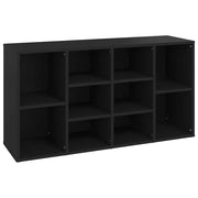 Scarpiera | Mobile per scarpe con Panchina Nera 103x30x55 cm Legno Multistrato