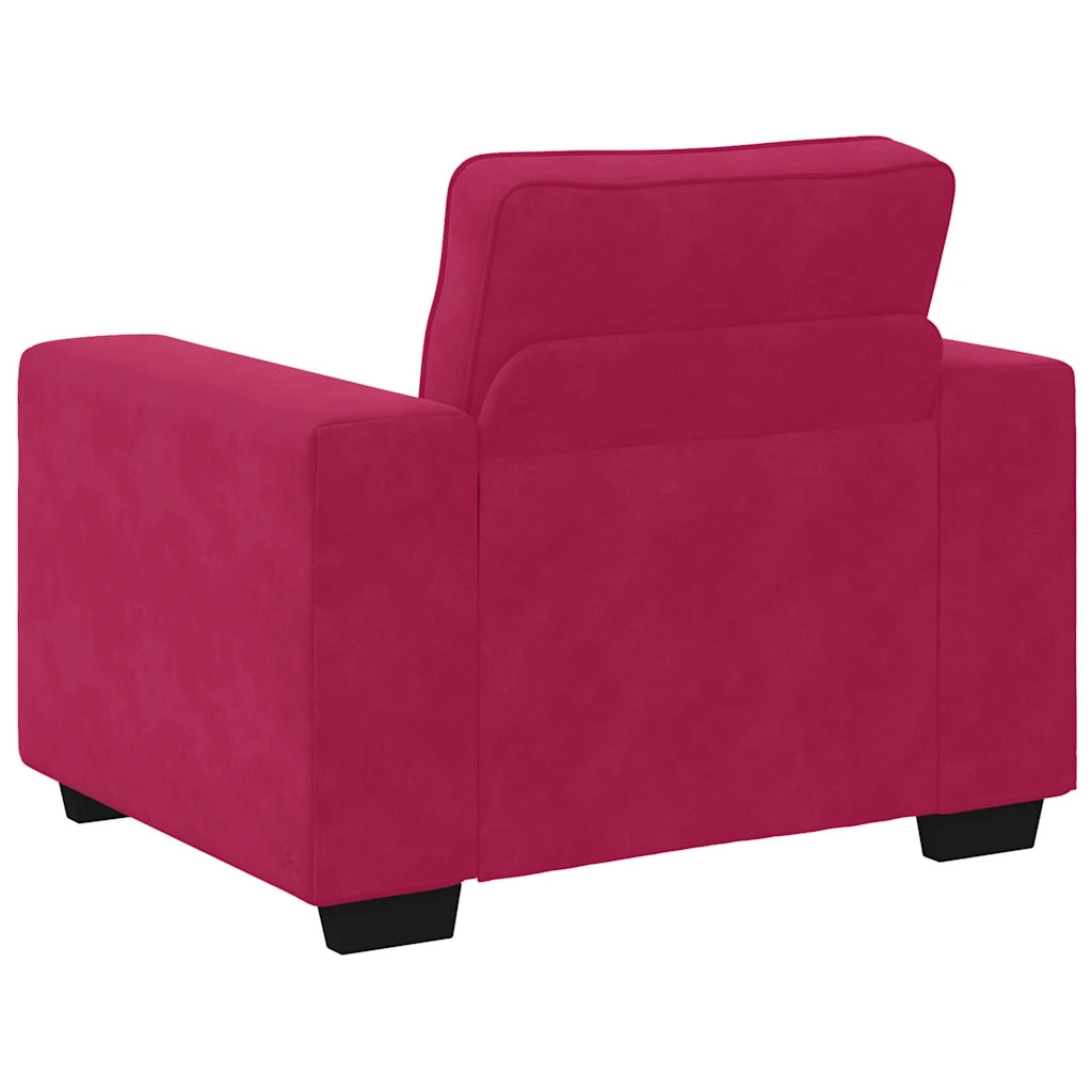 Divano Sedia Rosso Vino 60 cm Velluto