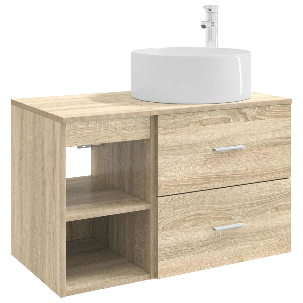 Set di mobili per il bagno 2 pcs Rovere Sonoma 3403930