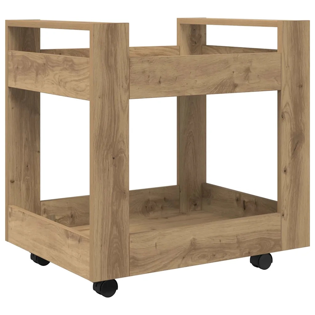 Carrello da Scrivania Rovere artigianale 60 x 45 x 60 cm 881004