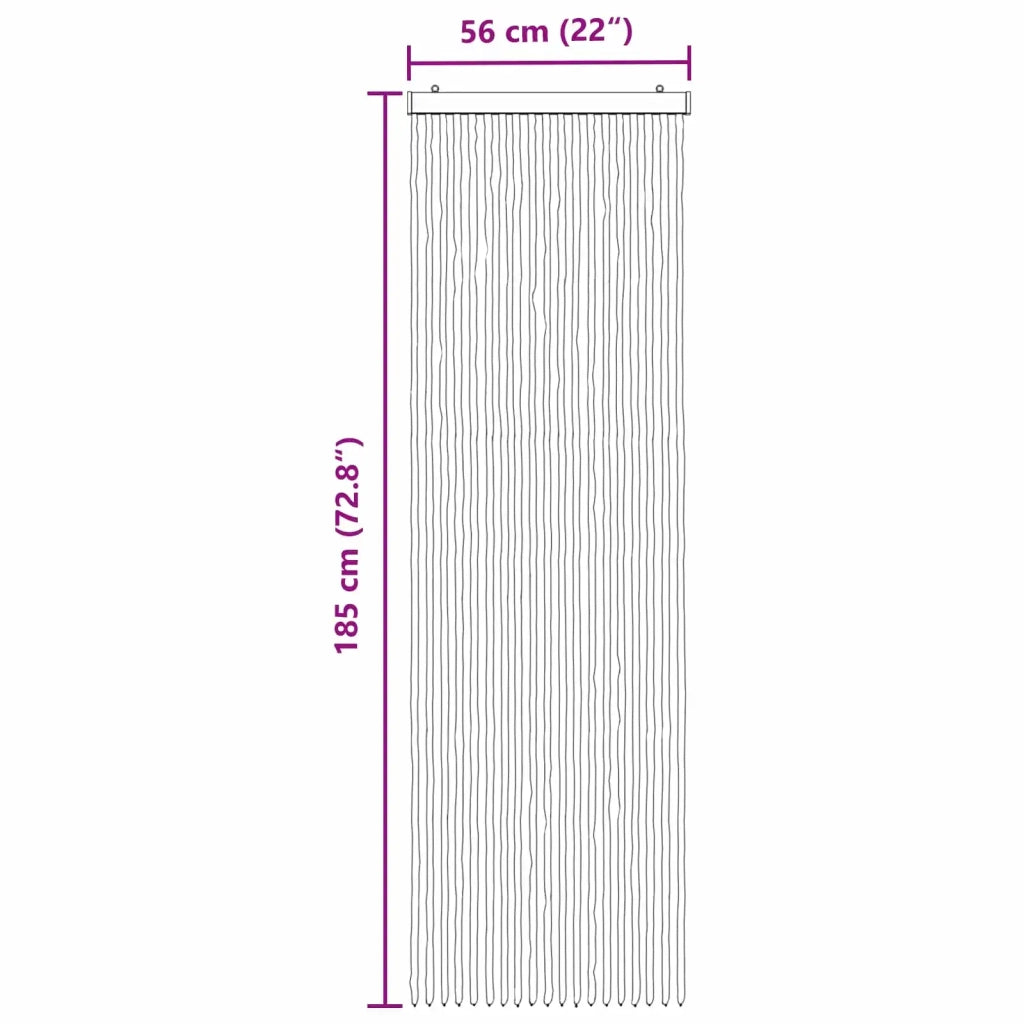 Tenda per insetti in chenille Marrone e Beige 56 x 185 cm 42034445