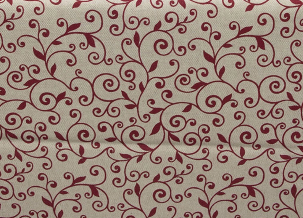 Tovaglia Miros Resinata Antimacchia Copritavolo Cucina Disegno Stefy - 140x140 - Bordeaux