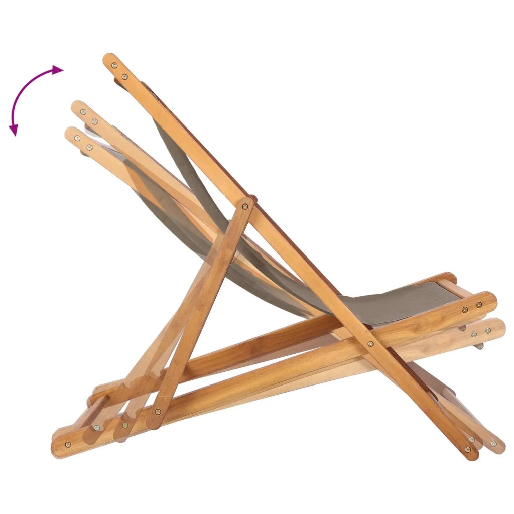 Sedia da Giardino | Sedia da spiaggia Tortora Legno di teak solido