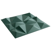 Pannelli da parete 12 pcs Verde Diamante 50 x 50 cm Schiuma XPS