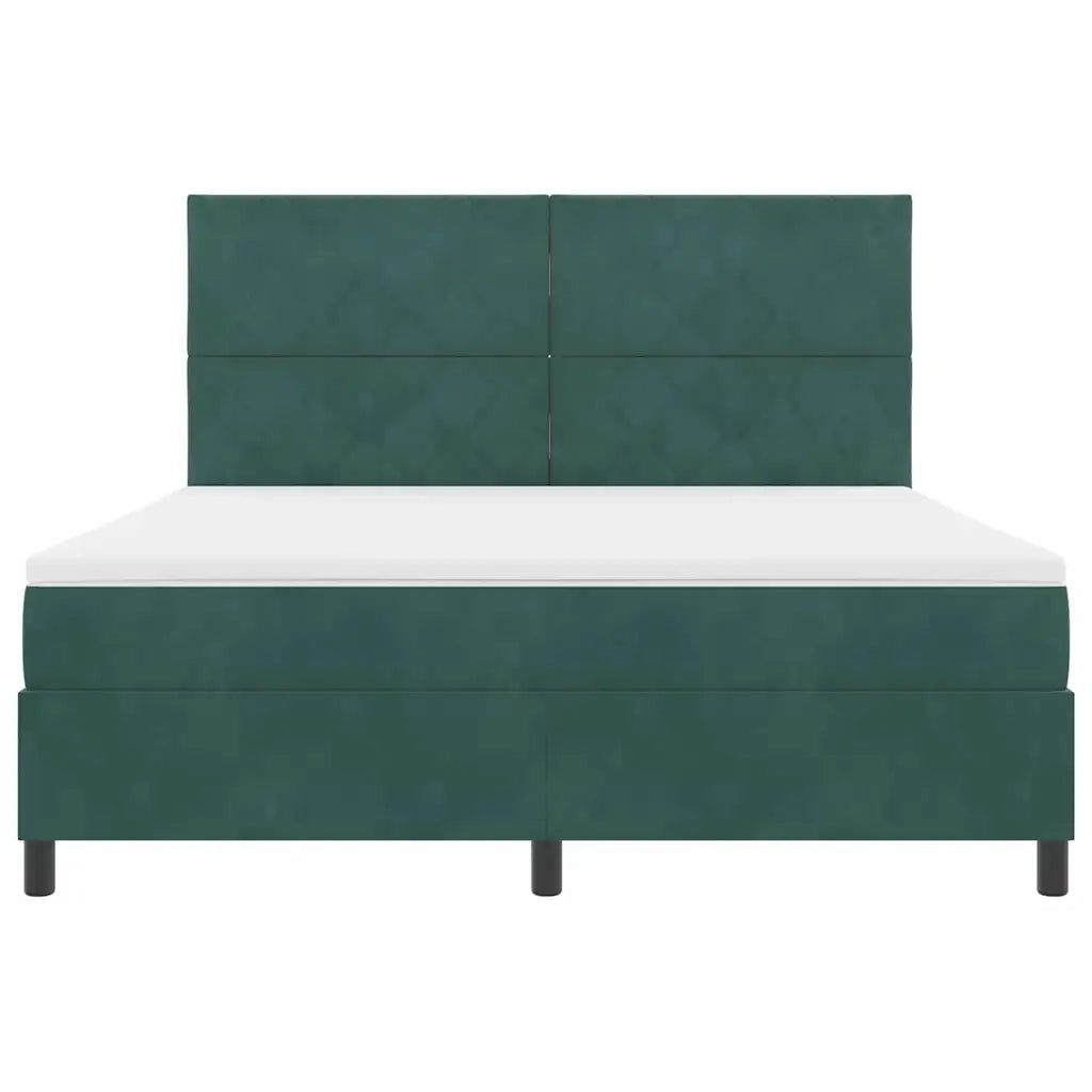 Letto a molle con materasso Verde Scuro 180 x 200 cm Velluto 3339917