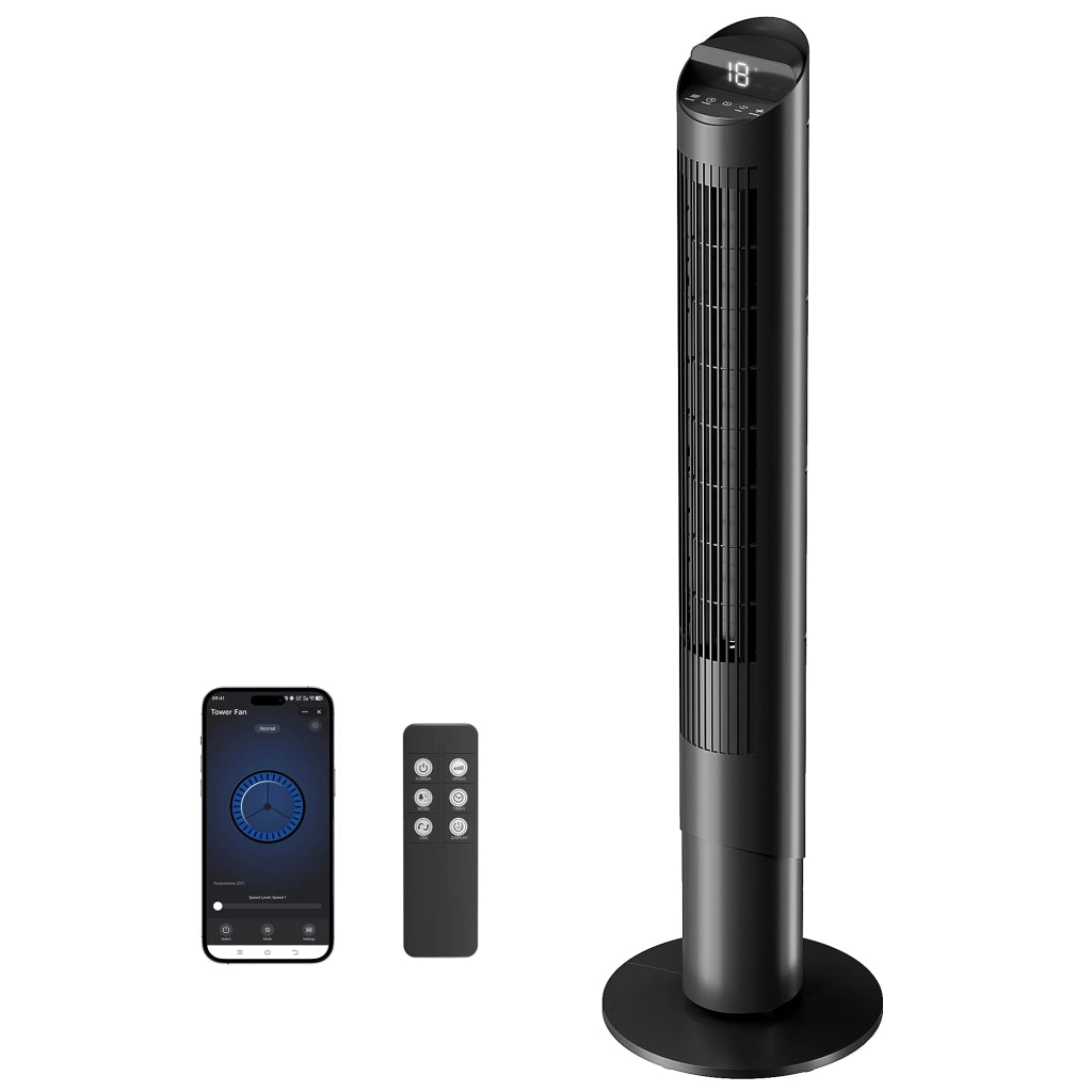 Ventilatore da terra con telecomando e WiFi ¨C zephmum ¨C 116 cm 6 velocita 4 modalita