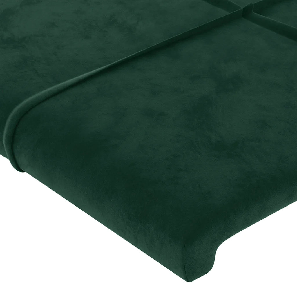 Giroletto con Testiera Verde Scuro 120x200 cm in Velluto cod mxl 64095