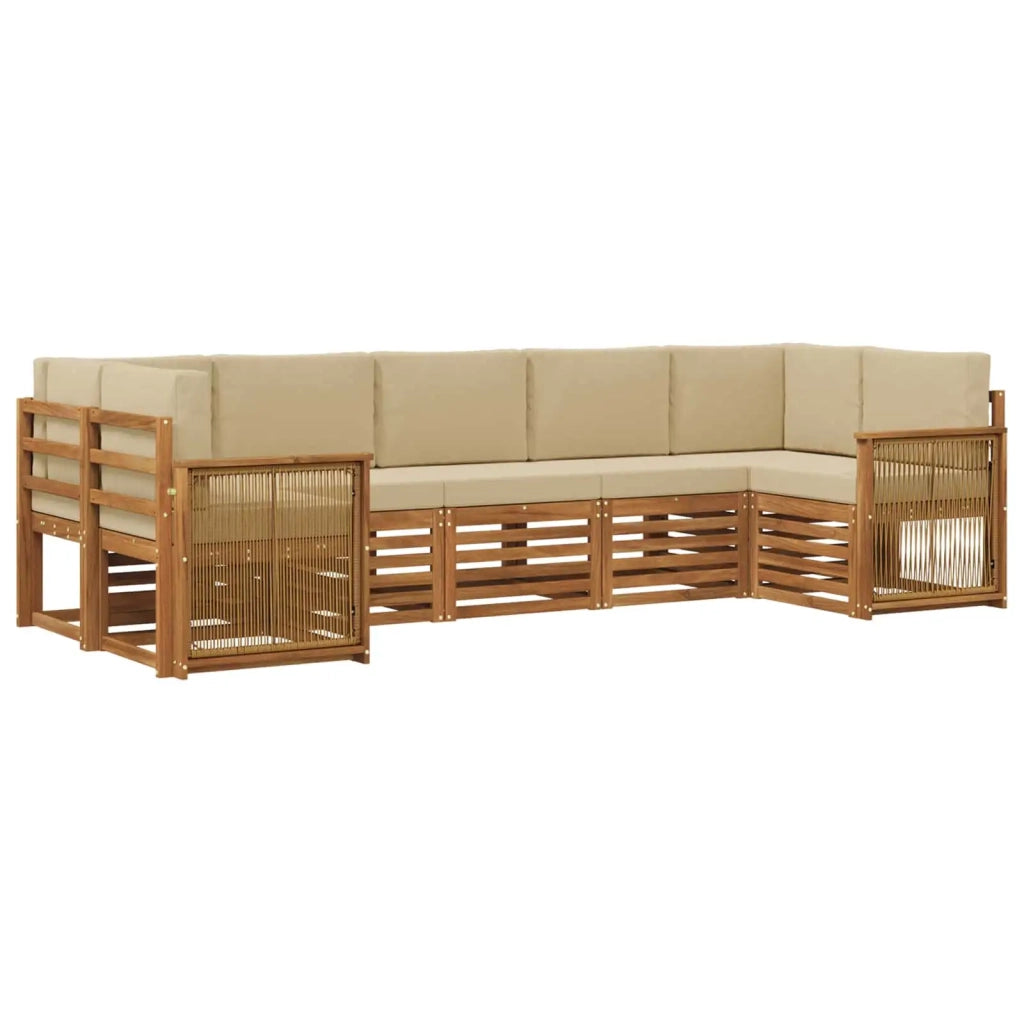 Set di divani da esterno 6 pz Naturale 3384809