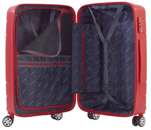 Trolley Valigia Grande Rigida in Polipropilene 4 Ruote TSA Ravizzoni Cuba Libre Rosso