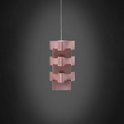 Sospensione Moderna Building Polilux ® Pink Metal E Metallo Cromo 1 Luce E27