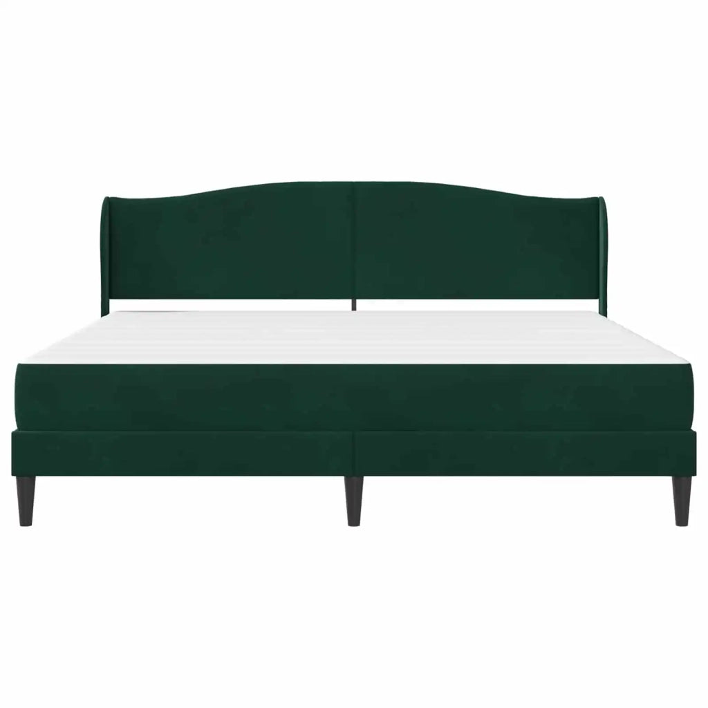Struttura del letto Verde Scuro 200 x 200 cm Velluto
