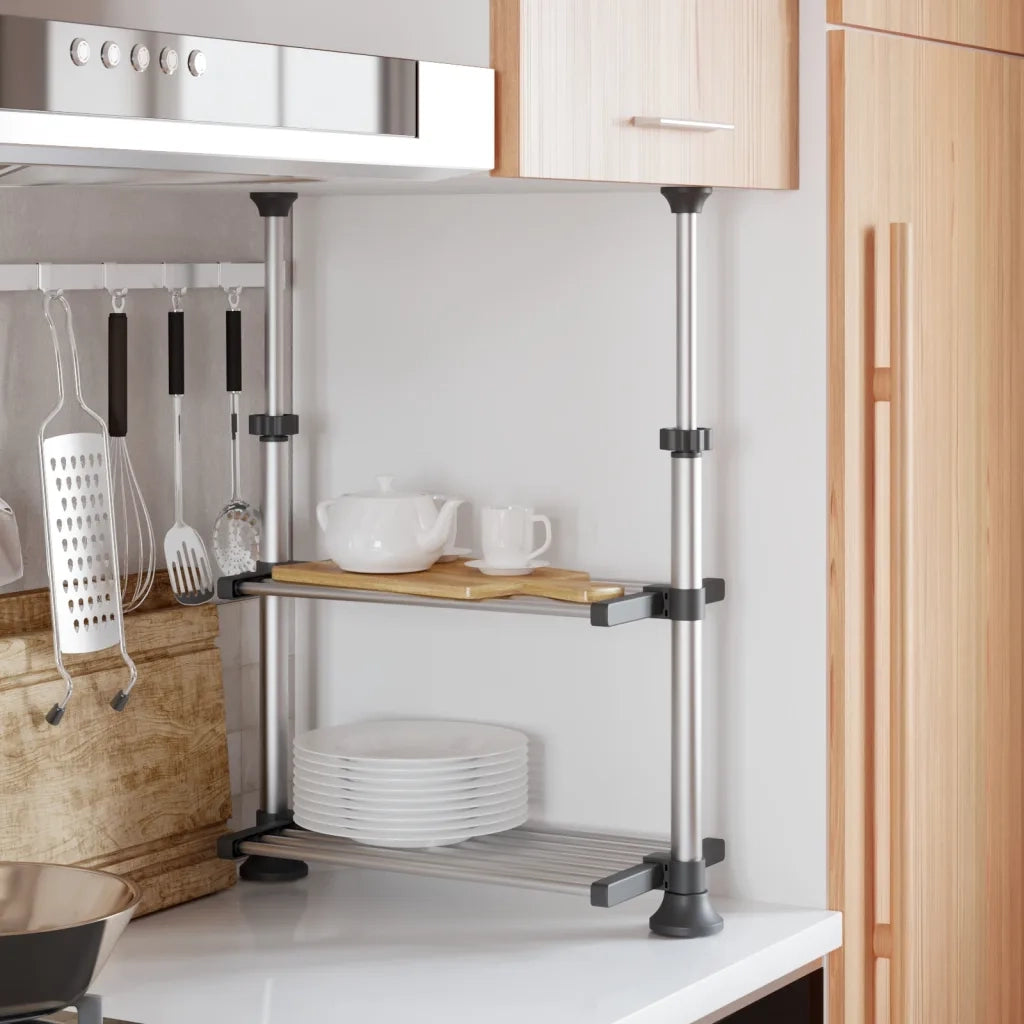 Ripiano da Cucina 50x25x(50-70) cm in Alluminio 154616
