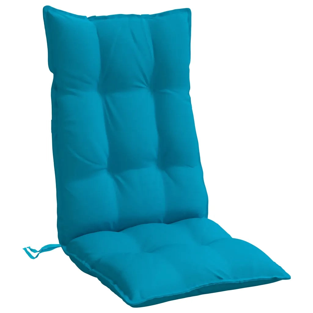 Cuscini Sedia con Schienale Alto 2 pz | Cuscini per sedie Blu Chiaro Tessuto Oxford