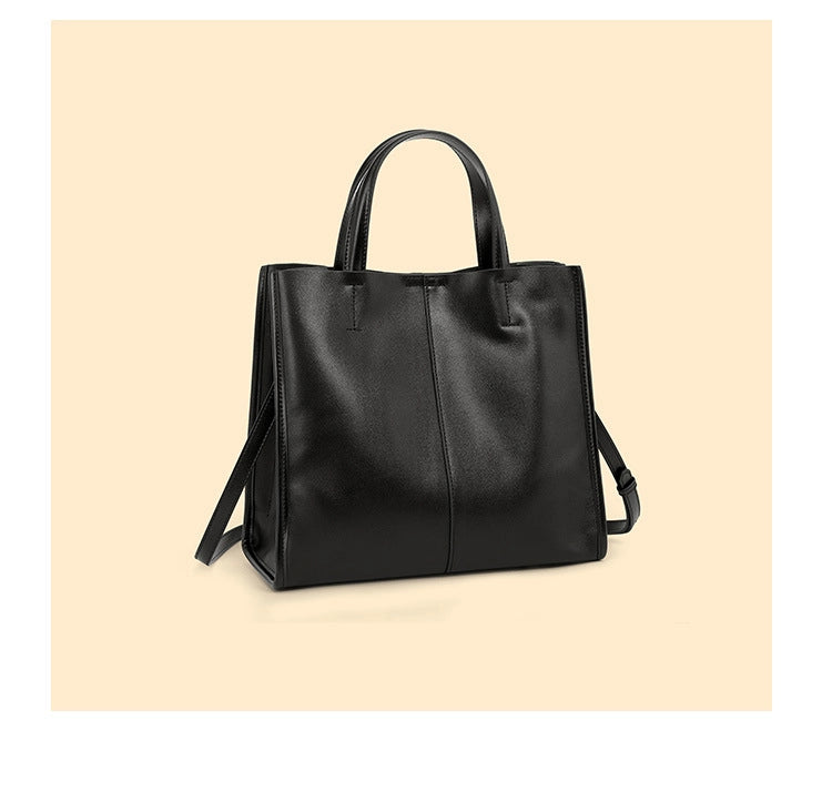Borsa da donna in vera pelle nera