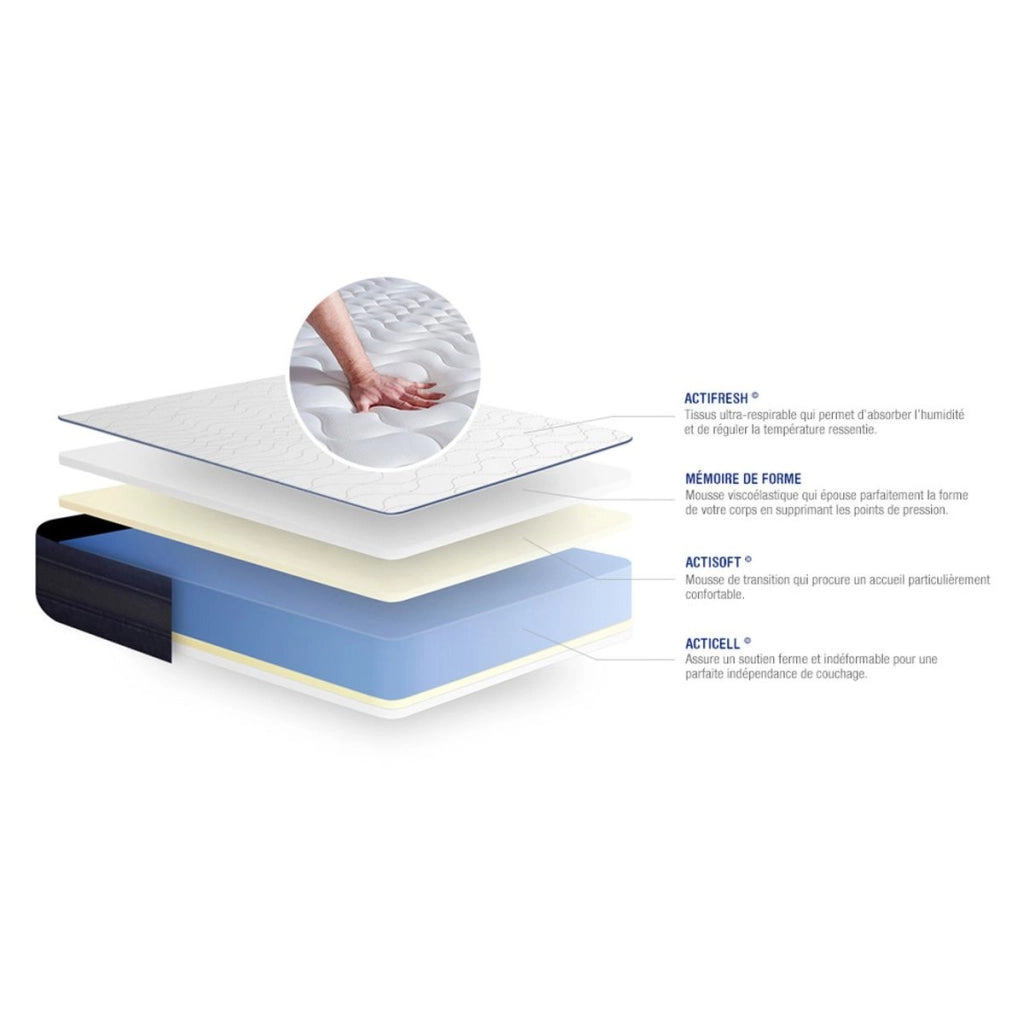 Materasso matrimoniale Actimemo tech 200x200cm - Spessore : 24cm - Memory foam - Molto rigido