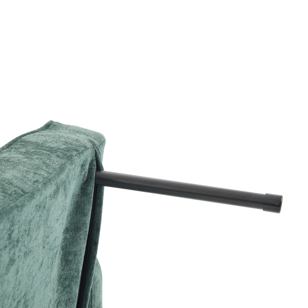 Poltrona letto 2 in 1 in tessuto Chenille verde con tavolino e scomparti portaoggetti
