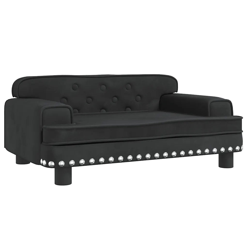 Lettino per Cani Nero 70x45x30 cm in Velluto 171886