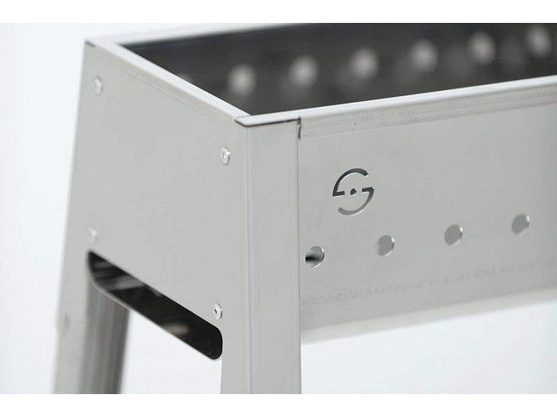 Barbecue a carbone per arrosticini Lisa Milano Grill 80+40 in acciaio inox