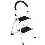 Scala Sgabello Pieghevole 2 Gradini Antiscivolo Metallo Verniciato max 150kg