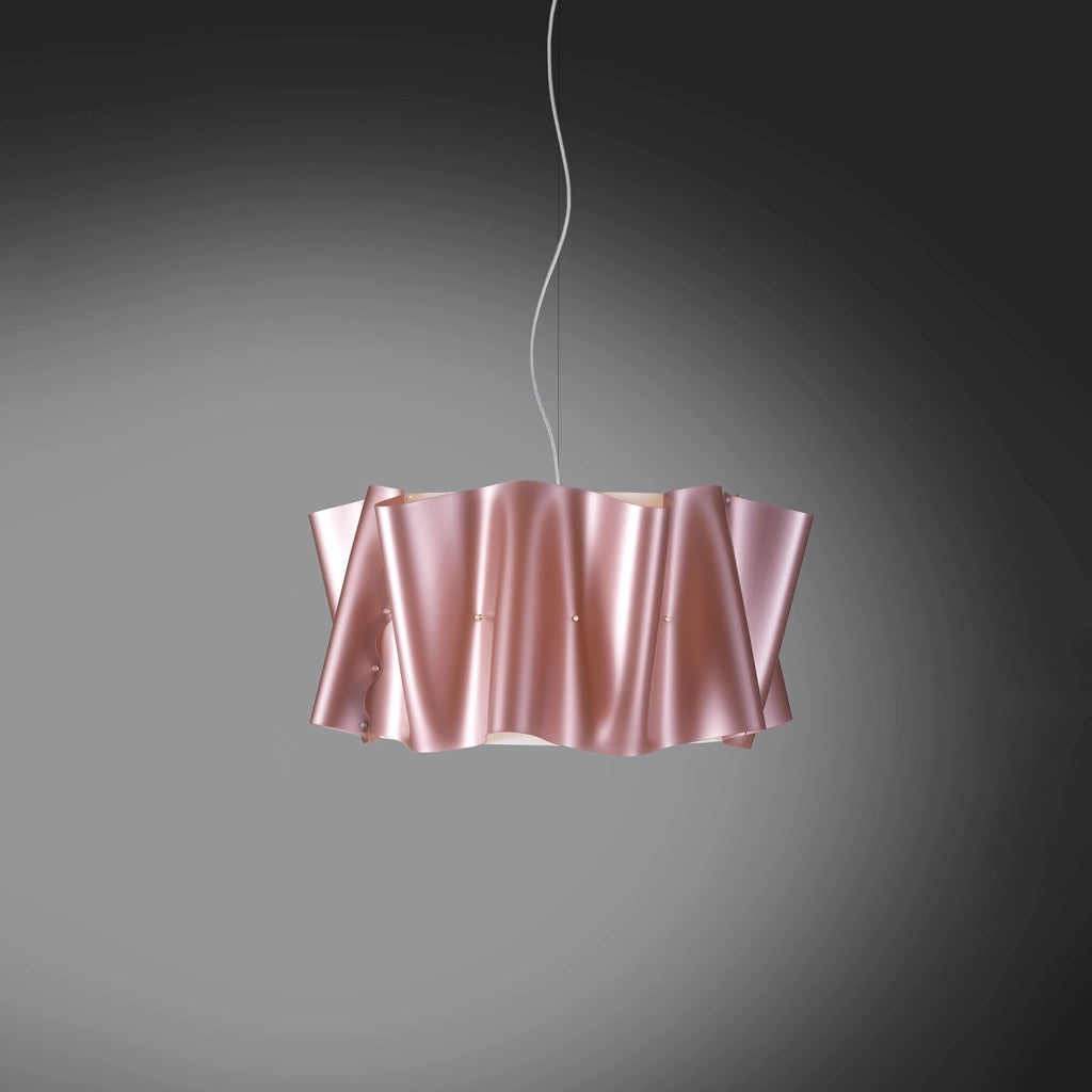 Sospensione Moderna Folio Polilux ® Pink Metal E Metallo Cromo 1 Luce E27 D60Cm
