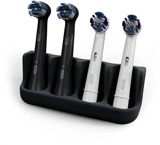 Supporto per 4 pennelli a mano | per pennelli a mano | Realizzato in silicone di grado alimentare (nero)