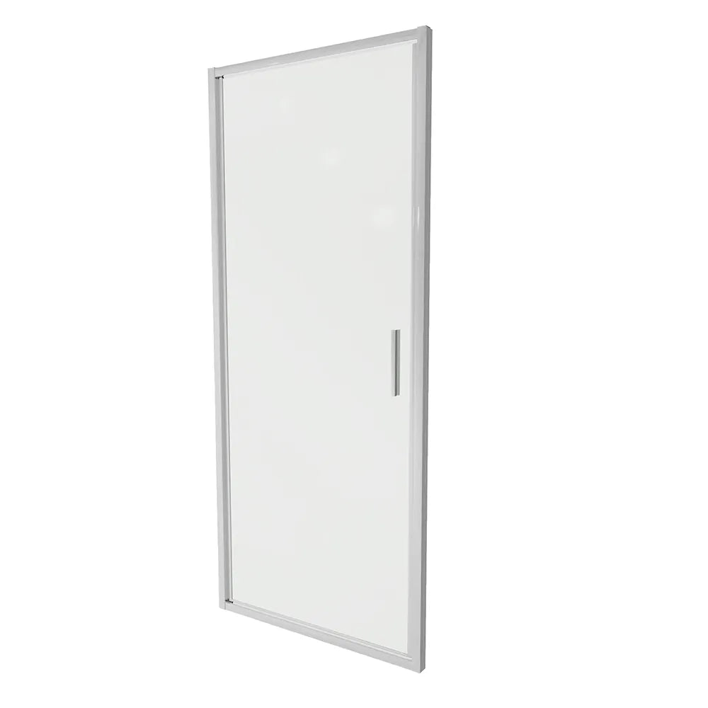 Porta doccia 90cm con apertura a battente profili slim cromati vetro 6mm trasparente h190 | Portofino
