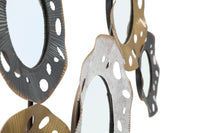 Pannello Gloty 104x4x45,5 cm in Ferro MDF e Specchio Multicolor