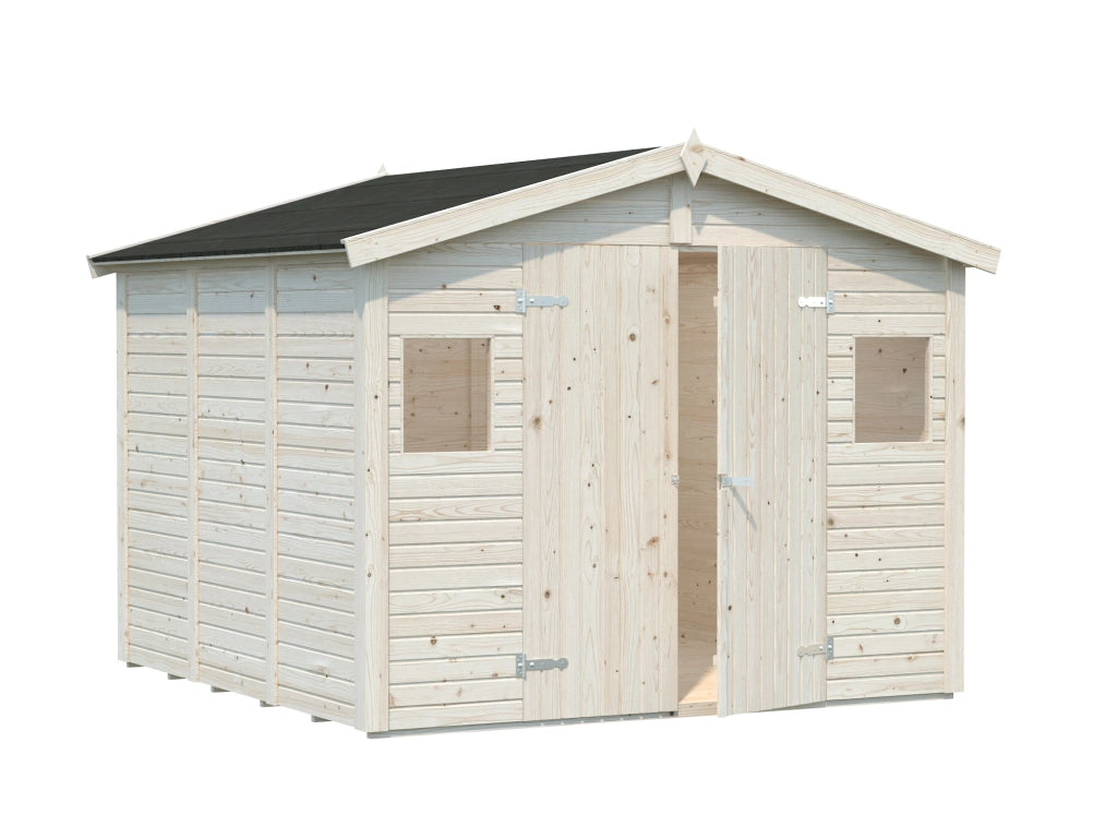Casetta in legno non trattato Dan B 273x280 cm