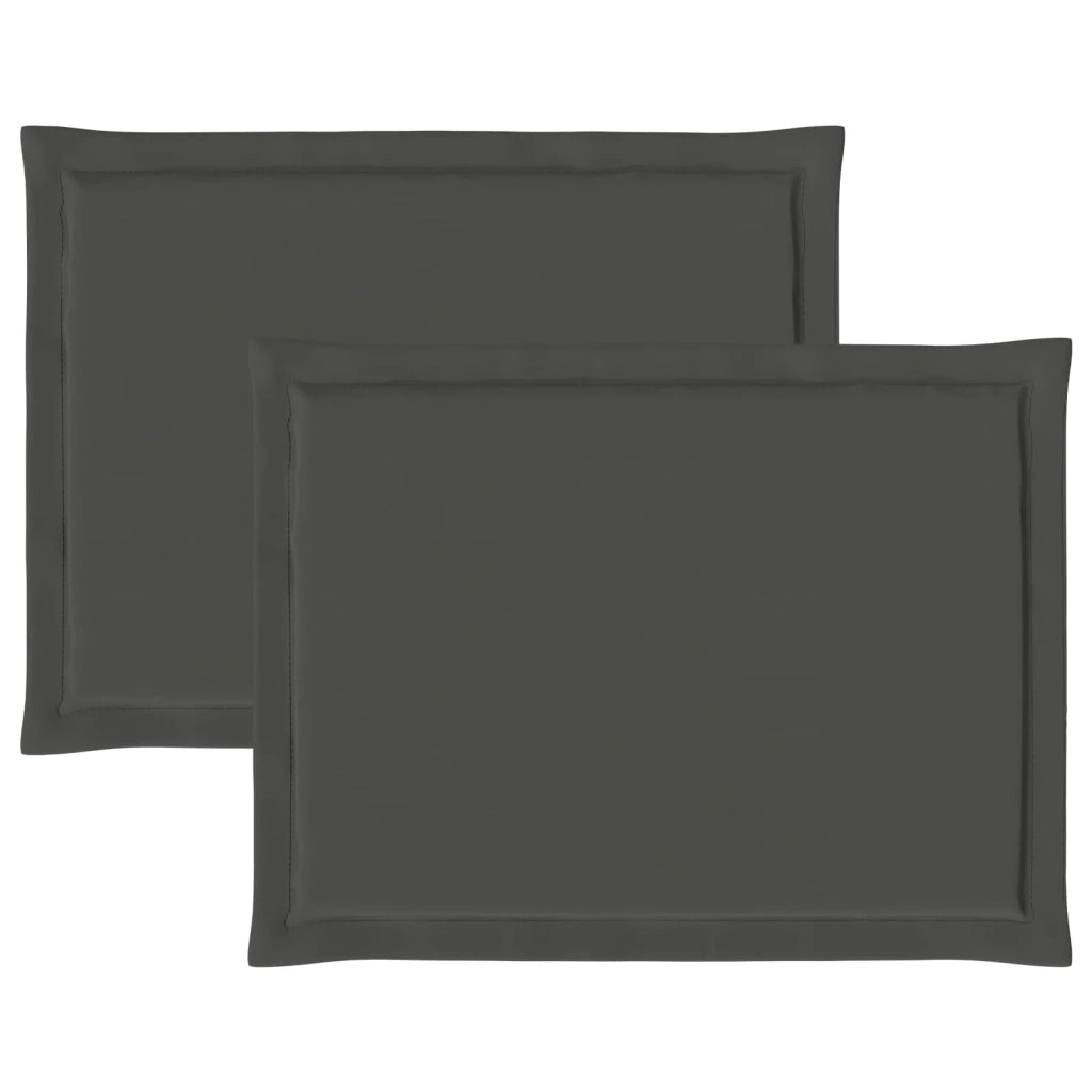 Cuscini per Seduta 2 pcs Antracite 47 x 36 x 2 cm Poliestere 899966