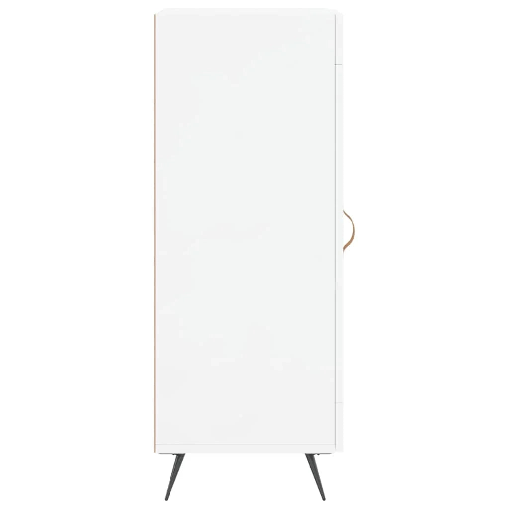 Buffet credenza cassettiera mobiletto mobile contenitore organizer per cucina soggiorno finitura lucida 34,5 x 34 x 90 cm legno ingegnerizzato bianco 02_0030628