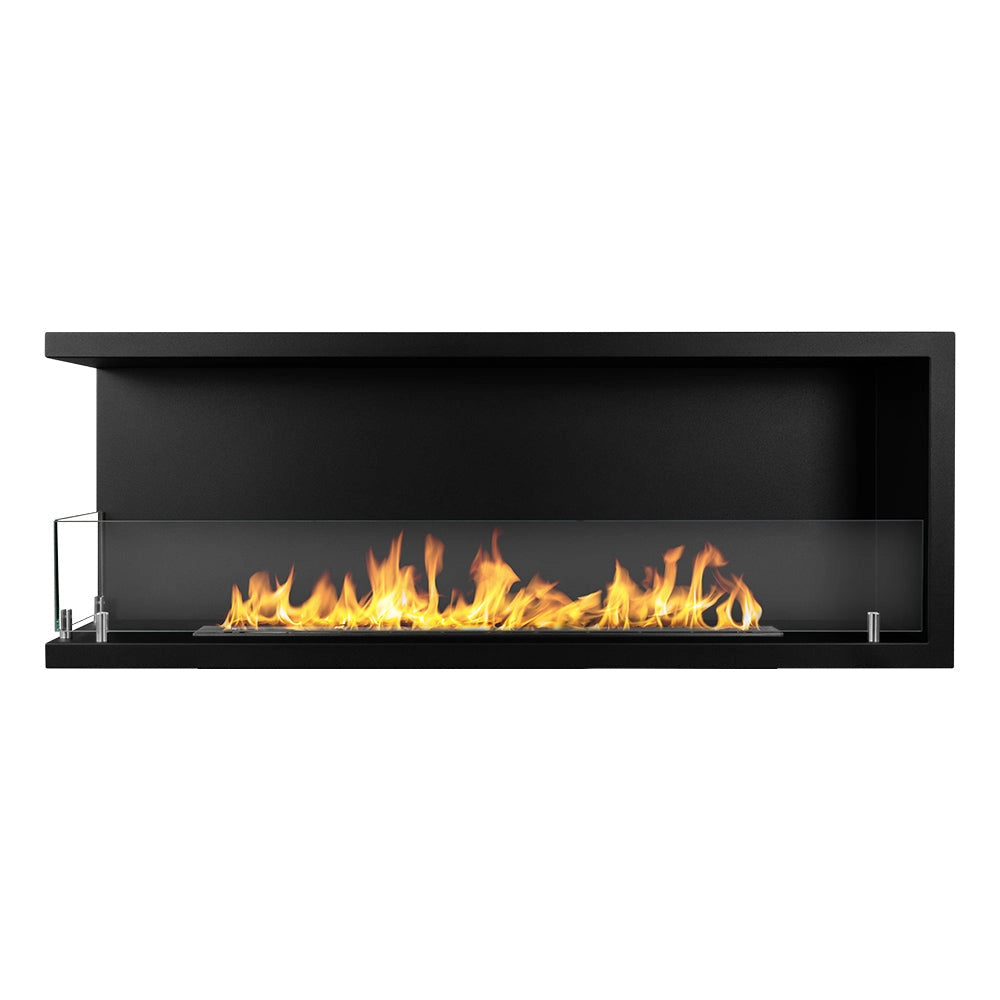 Camino a Bioetanolo da Incasso ad angolo 120x22,4x45 cm Sutri 120 SX Nero