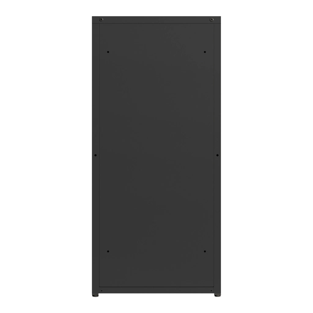 Armadio a Colonna Burlöv in Metallo Mobile per Archivio 88 x 40 x 35 cm Nero [en.casa]