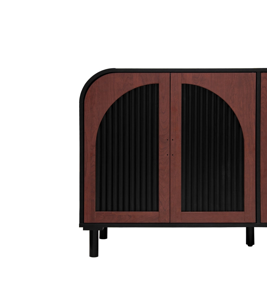 Credenza Retro ¨C Xylo ¨C Legno MDF, 4 Ante, Soft-Close, Ripiani Regolabili, 150 cm