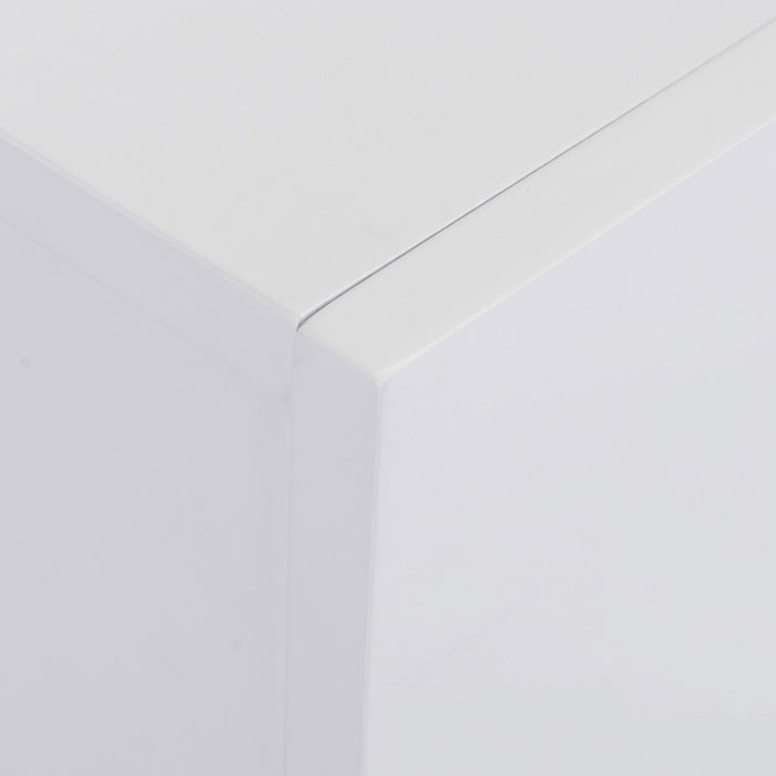 Camino Elettrico da Pavimento 113x26,6x87,5 cm Effetto Fiamma 2000W Bianco