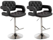 Set 2 Sgabelli Design Dublin In Similpelle nero