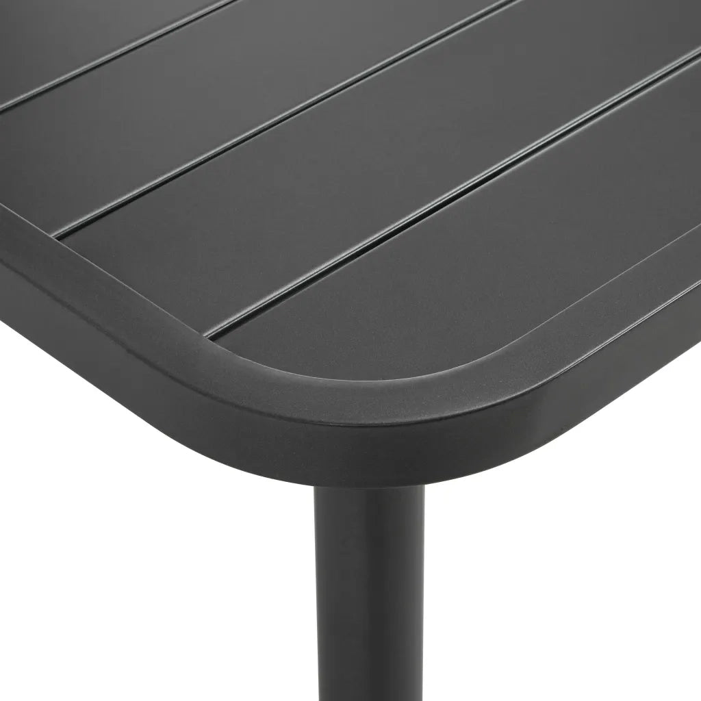 Tavolo da Giardino Grigio Scuro 80x80x72 cm in Acciaio cod mxl 59330