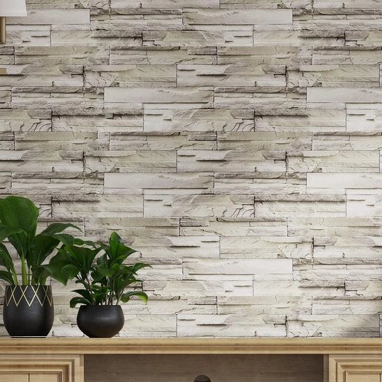 Baksteen imitativo 40 cm x 900 cm grigio bianco carta da parere per parete da applicare direttamente woonkamer carta da parere per parete da applicare direttamente keuken lavabile carta da parere per parete da applicare direttamente camera da letto bagno