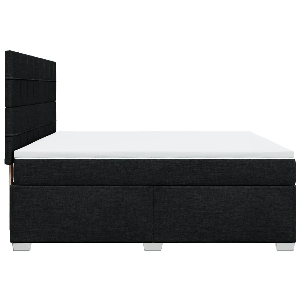 Giroletto a Molle con Materasso Nero 180x200 cm in Tessuto 3290569