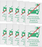 10 Stuks EV Auto Oplaadsticker - PVC Oplaadindicator - Duurzaam e Weerbestendig - A5 Formato - Per la Casa e il Parcheggio - Visivamente e Informativo